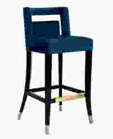 TOV Furniture Hart Counter Stool in  Navy Velvet TOV-BS24