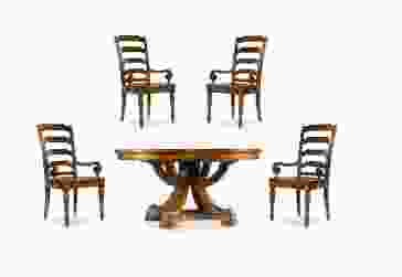 Hooker Furniture Tynecastle 5pc 60" Round Pedestal Dining Set