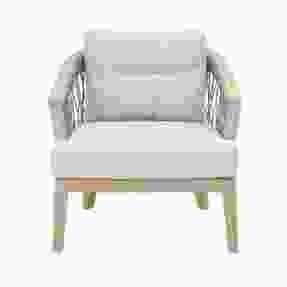 Essentials For Living Wicker Web Outdoor Club Chair in Gray 6821.PLA/PUM/GT