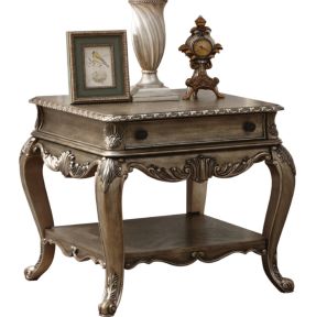 Acme Ragenardus End Table in Vintage Oak 86032  EST SHIP TIME APPX 4 WEEKS