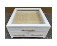 Riverside Rosalie Collectors Cocktail Table in White in White Caps 30732