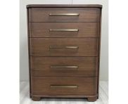 Riverside Delia 5 Drawer Chest in Nouveau Walnut 43465