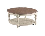 Kincaid Weatherford-Cornsilk Bolton Round Cocktail Table in White 75-024  CODE:UNIV26 for 26% Off