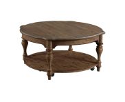 Kincaid Weatherford-Cornsilk Bolton Round Cocktail Table in Brown 76-024  CODE:UNIV26 for 26% Off