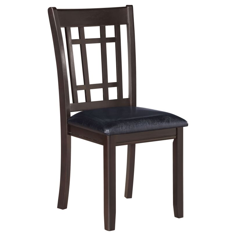Large image Coaster Lavon Padded Dining Side Chairs Espresso and Black (Set of 2) in Espresso 102672