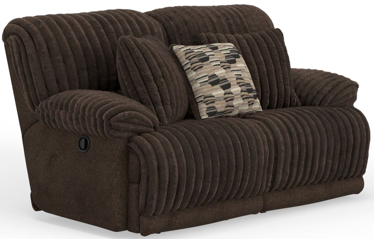 Large image Catnapper Hollifield Reclining Loveseat in Chocolate 1082