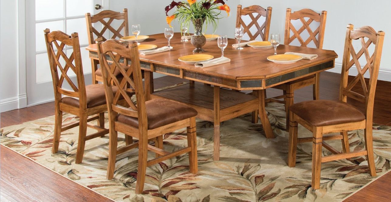 Sunny designs sedona rustic deals oak kitchen island table