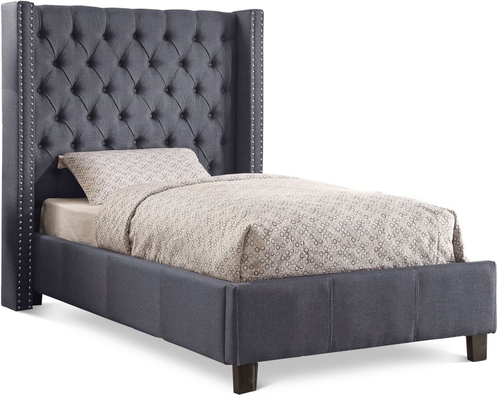 Meridian Furniture Ashton Linen Twin Bed Meridian Furniture Ashton Linen Twin Bed