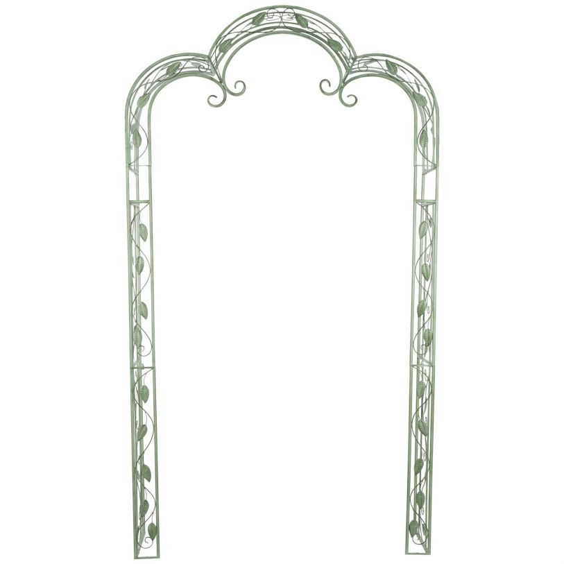 UMA Green Metal Arched Leaf Vine Gard...