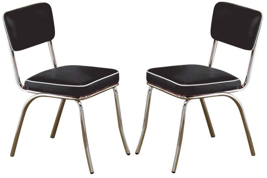 Large image Coaster Dining Chair in Black (Set of 2) 2066