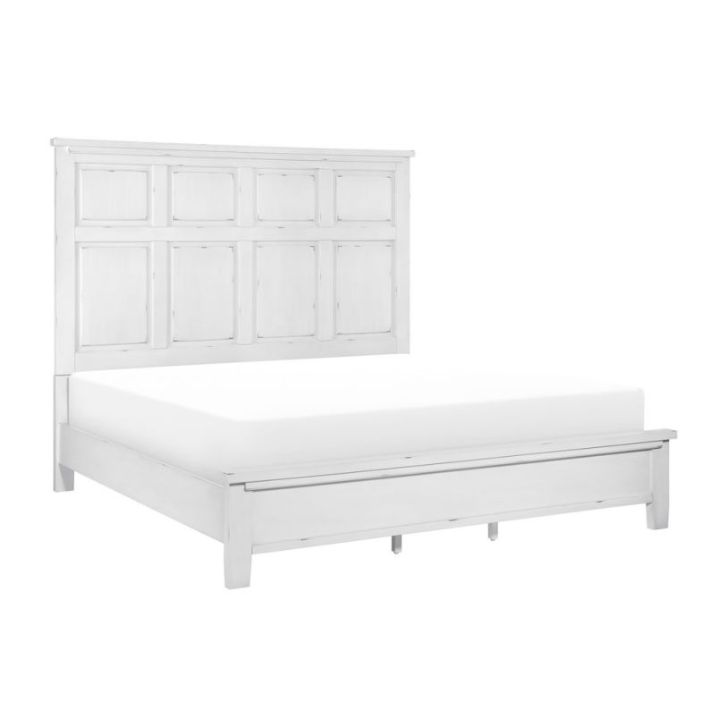 Large image Homelegance Laurelville Queen Panel Bed in Antique White