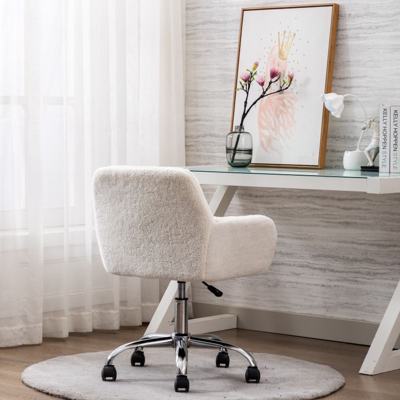 Vanity Stool Fuzzy Office Chairs Fuzzy Swivel Chair Top