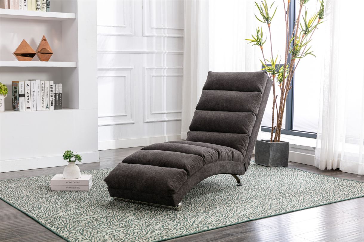 Shop Linen Chaise Lounge Indoor Chair FedEx/UPS
