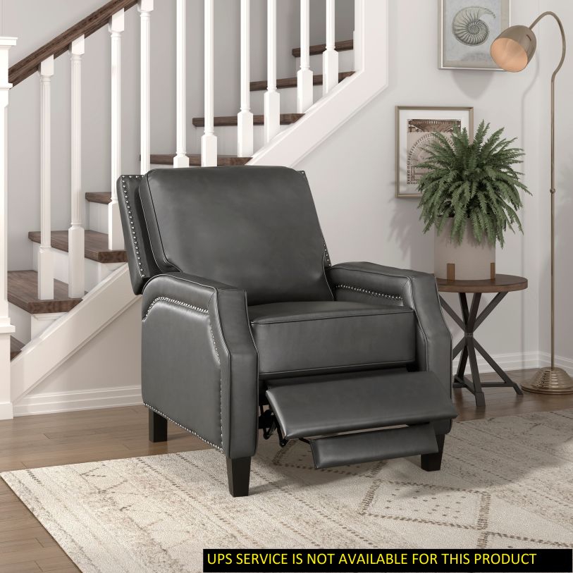 Shop Push Back Reclining Chair, Grey Color FedEx/UPS