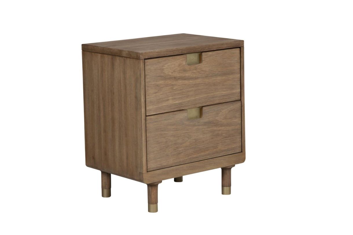 Large image Alpine Furniture Easton Two Drawer Nightstand in Sand 2088-02  PROMO