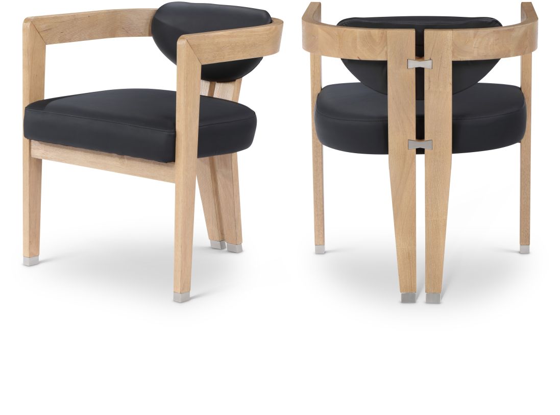 Meridian Furniture Carlyle Faux Leather Dining Chair - Natural Finish
