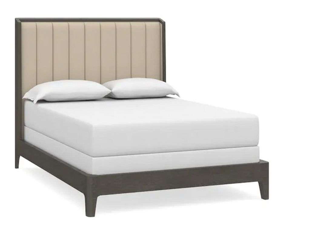 Bassett Rivoli King Upholstered Bed in Normandy Grey 2723-K163
