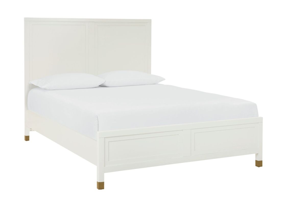 Bassett Tidewater Queen Panel Bed in Hampton White 2977-K159