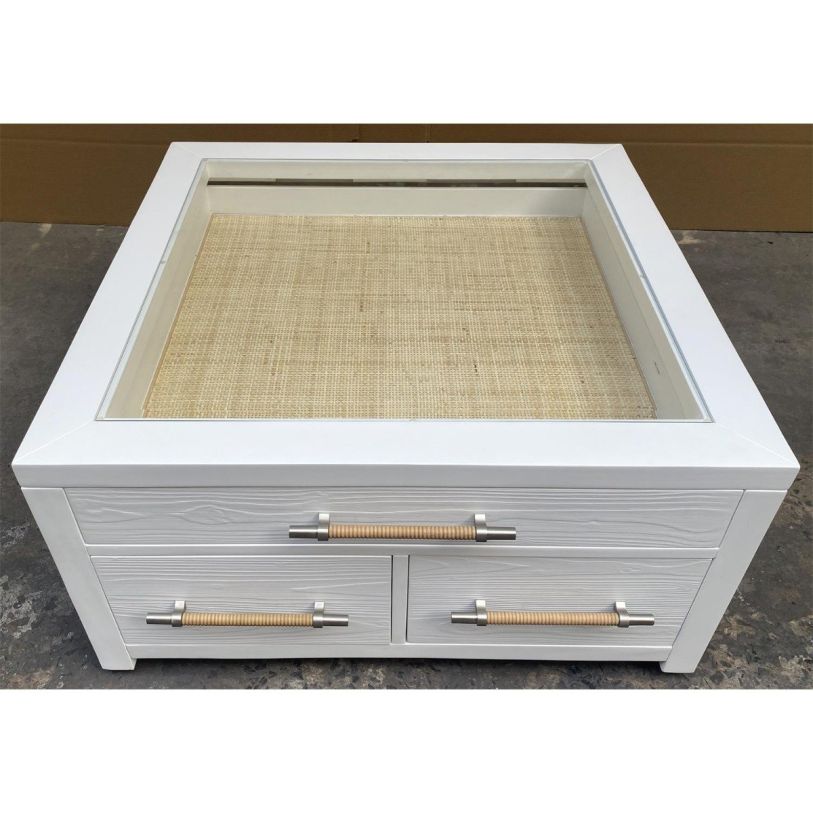 Large image Riverside Rosalie Collectors Cocktail Table in White in White Caps 30732