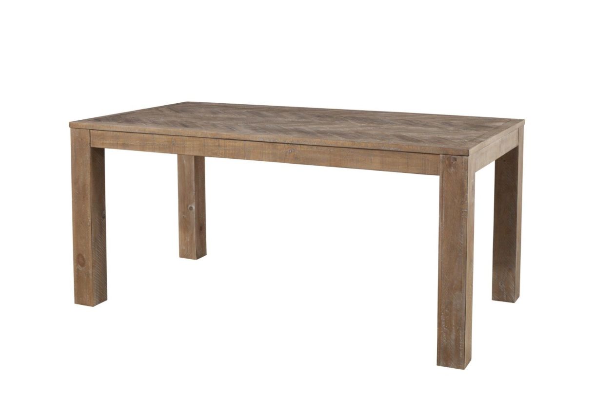 Large image Alpine Furniture Aiden Fixed Top Dining Table in Weathered Natural 3348-01  PROMO