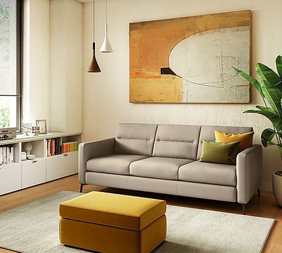 Natuzzi Editions Fascino 3 Seater Sofa in Gray C008 064 550