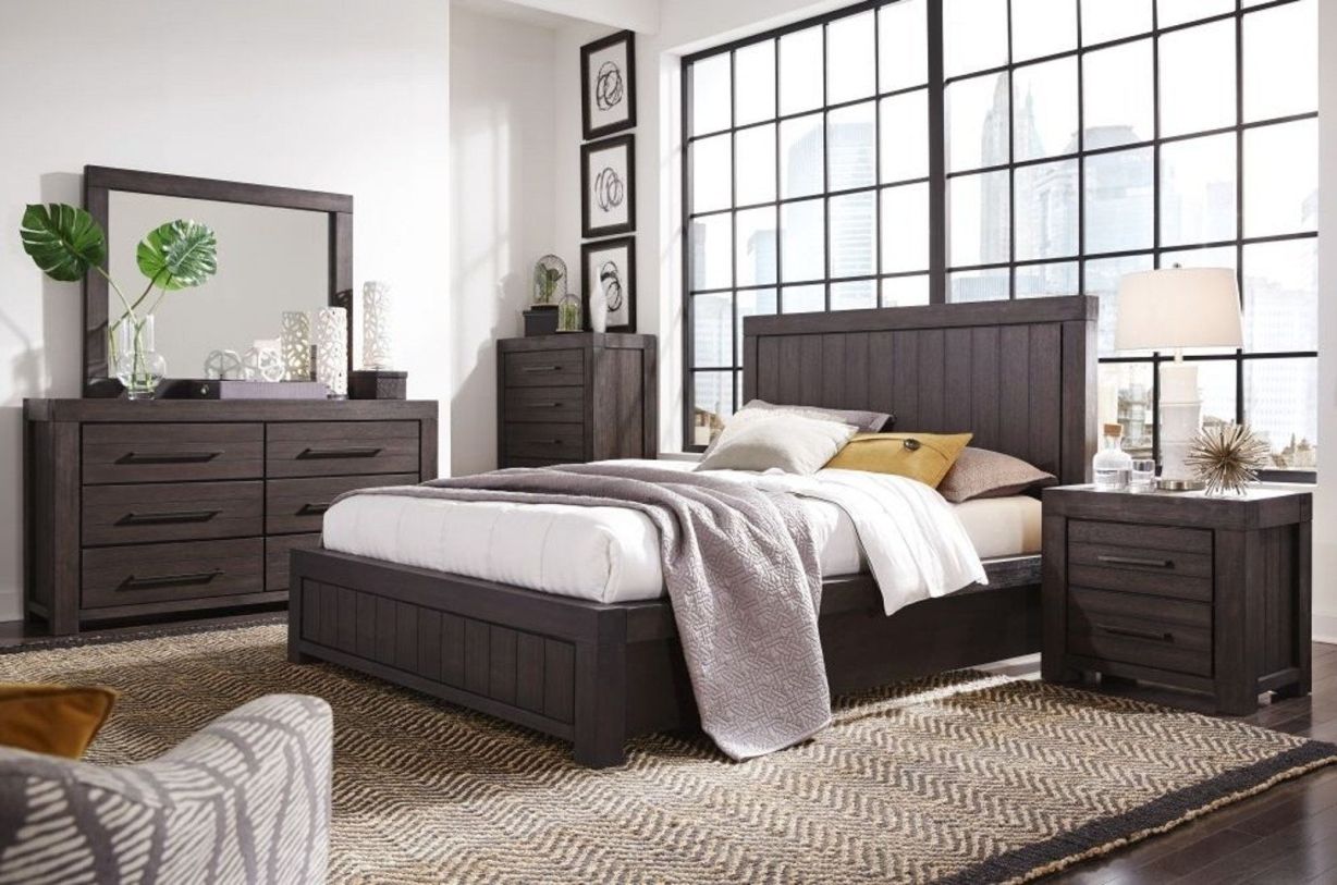 Heath 6 Piece Platform Bedroom - Basalt Grey Heath 6 Piece Platform Bedroom - Basalt Grey