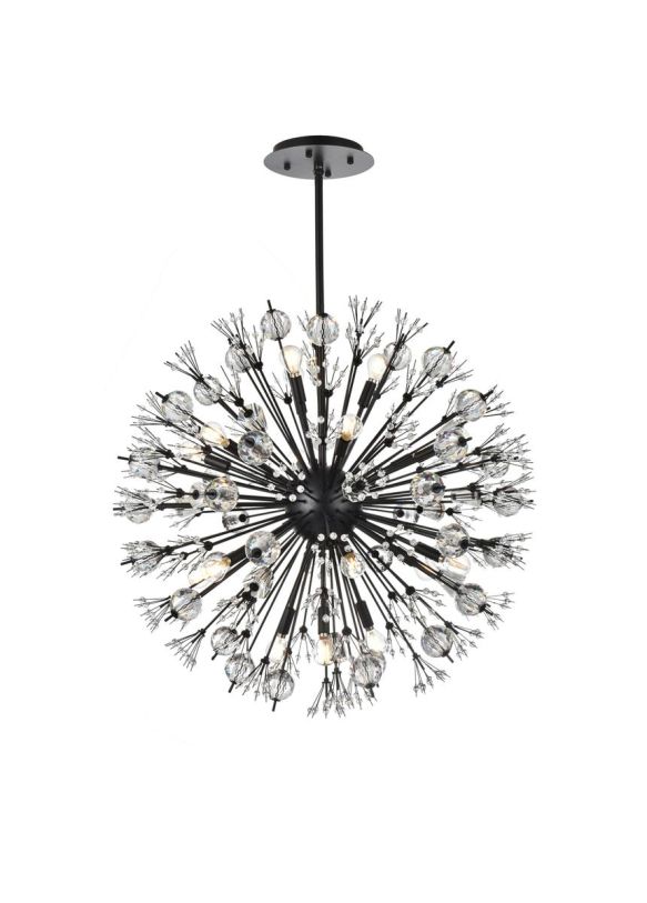 Elegant Furniture and Lighting Vera Crystal Starburst Pendant