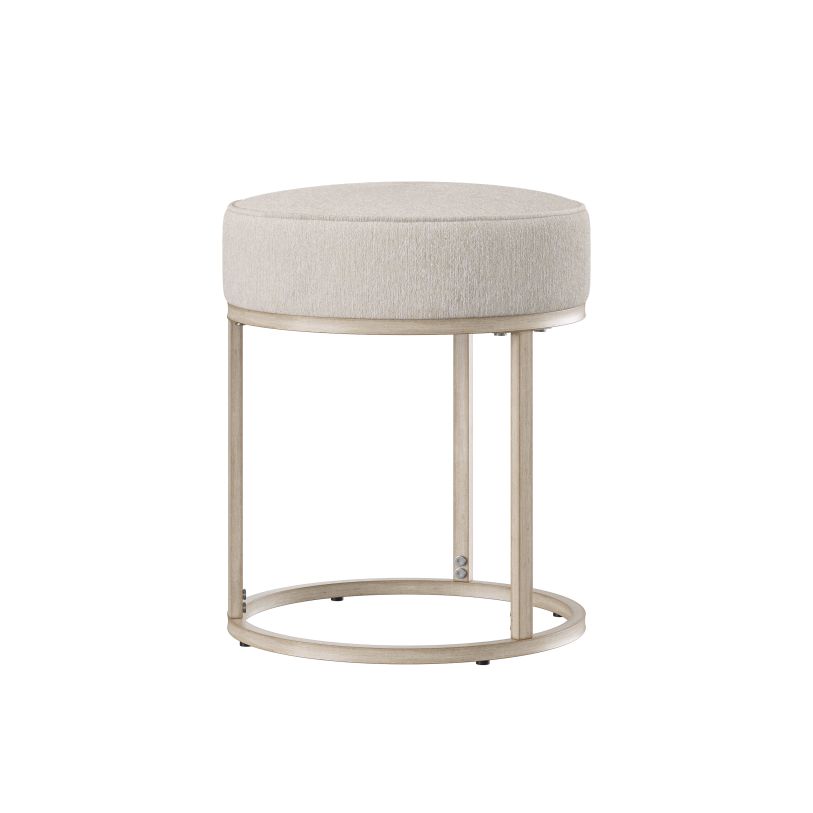 Hillsdale Swanson Backless Upholstered and Metal Vanity Stool