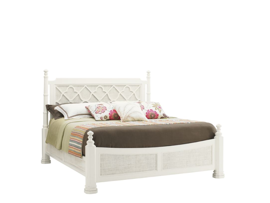 Tommy Bahama Ivory Key Prichards Queen Poster/Canopy Bed