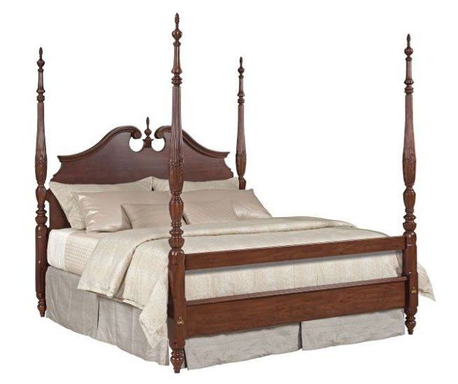Large image Kincaid Hadleigh Queen Rice Carved Bed 607-324P  CODE:UNIV26 for 26% Off