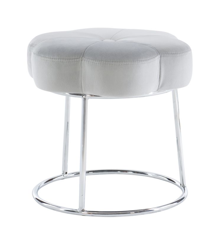Shop Linon Seraphina Stool Grey ST006GRY01ASU at EmmaMason