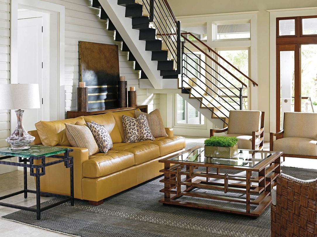 Tommy Bahama Home Island Fusion 3-Piece Nobu Square Cocktail Table