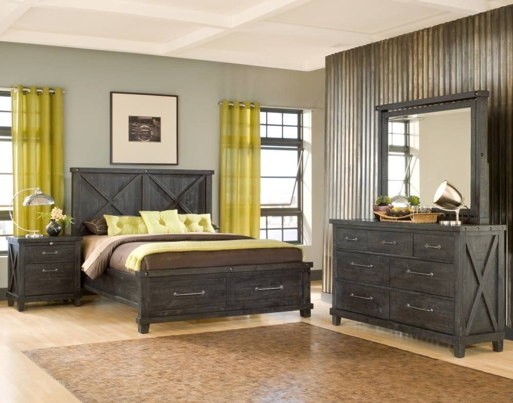 Yosemite 6 Piece Full Storage Bedroom - Cafe