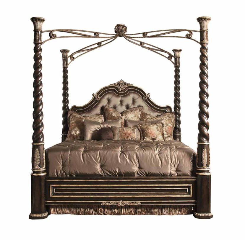 Large image Maitland-Smith Piazza San Marco King Poster Bed in Brown 88-0191 PROMO