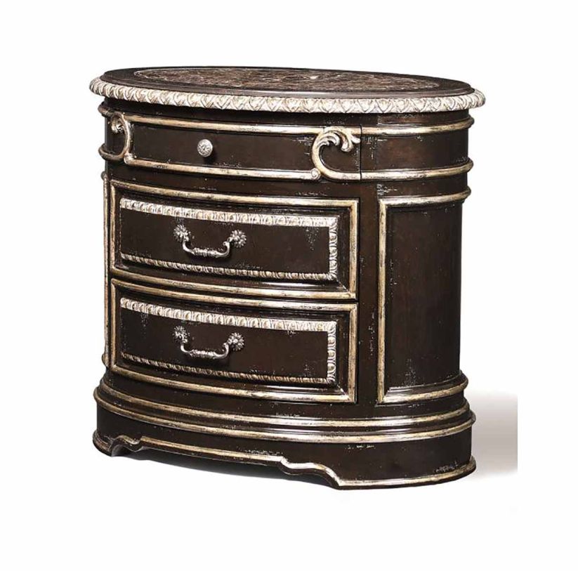 Large image Maitland-Smith Piazza San Marco 3 Drawer Nightstand in Brown 88-0412 CLOSEOUT