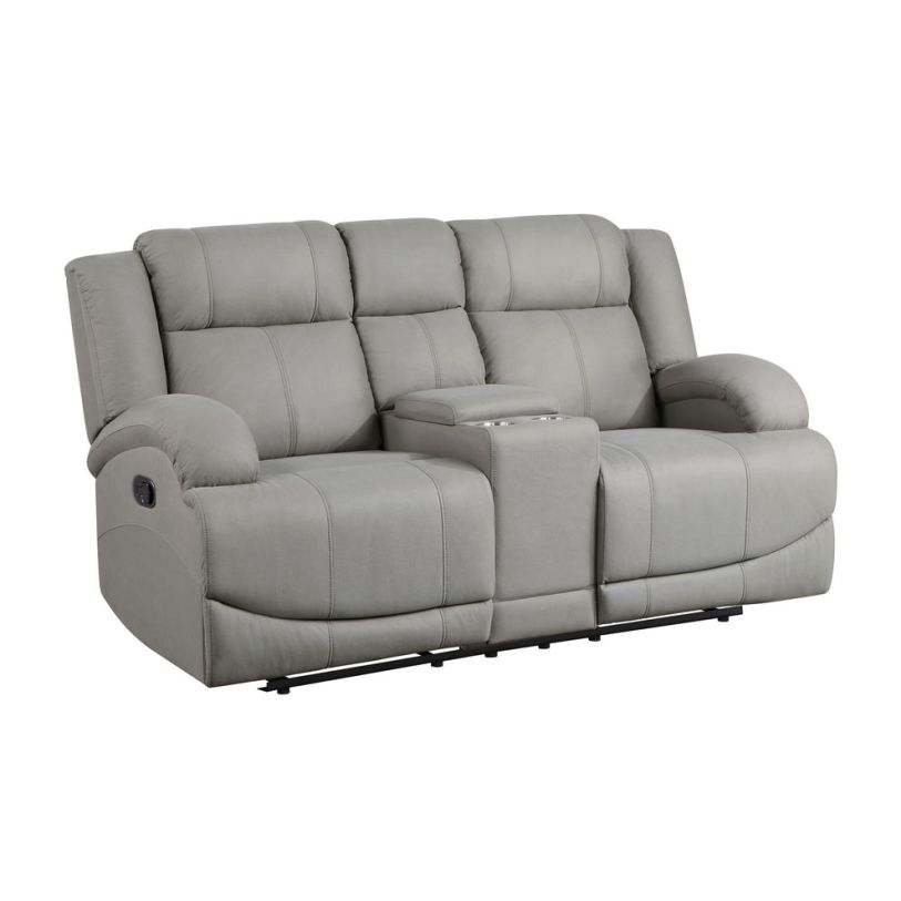 Homelegance Camryn Double Reclining Love Seat with Center Console