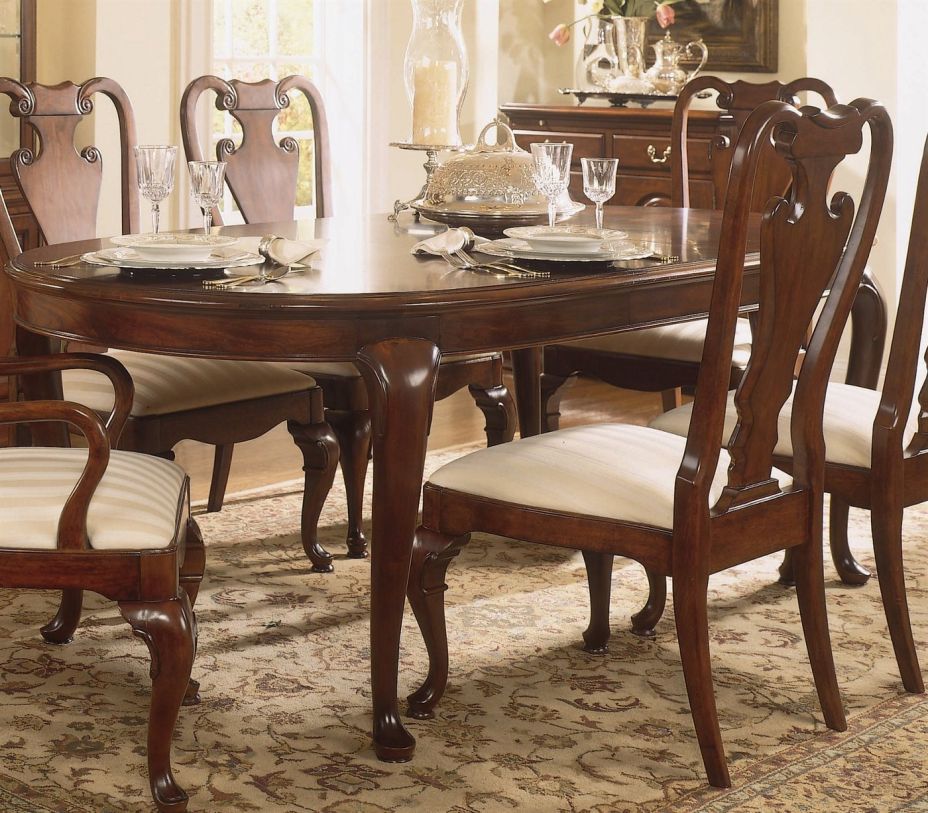 Large image American Drew Cherry Grove Oval Leg Dining Table