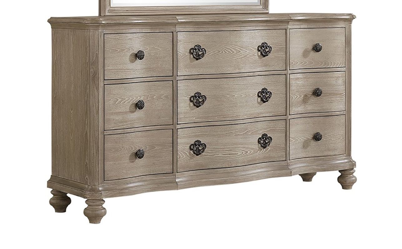 white christmas dresses Augusta Double Dresser, Superior Top, Hairpin Legs, Four Drawers Beige Primary Living Space Modern Particle Board main image 1