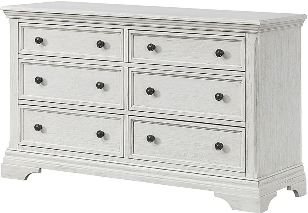 Westwood Design Olivia 6 Drawer Dresser in Brushed White OL DD