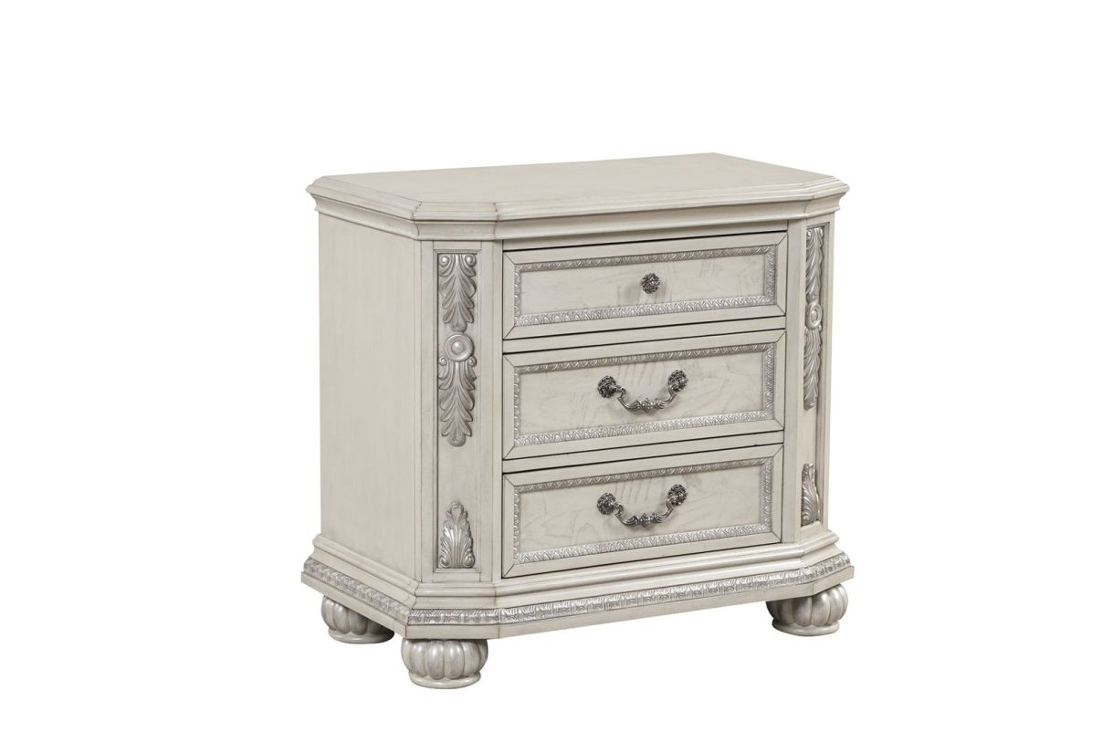 Large image Massa Gallery Arizona Nightstand in Antique White B570-3
