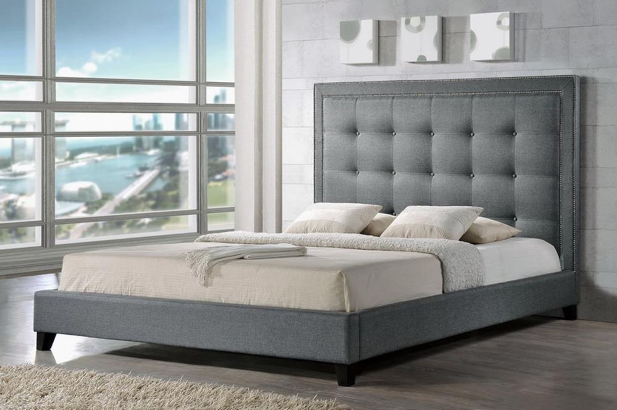 Baxton studio hirst platform sales bed king