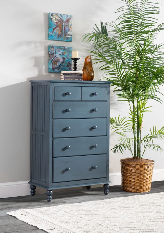 Shop John Thomas Cottage 5 Drawer Chest in Denim BD81-2005