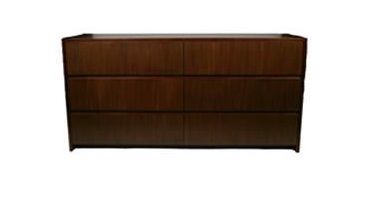 Indo Puri Garis 6-Drawer Dresser in Teak Brown