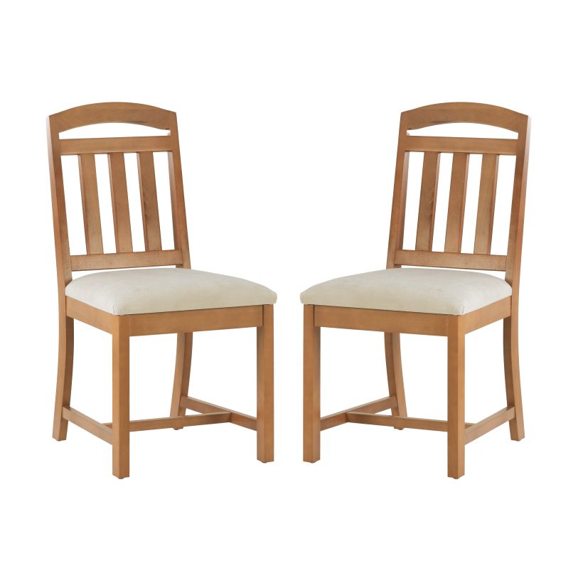 Linon Wilmer Side Chair Brown (Set of 2) CH314BRNUPH02ASU