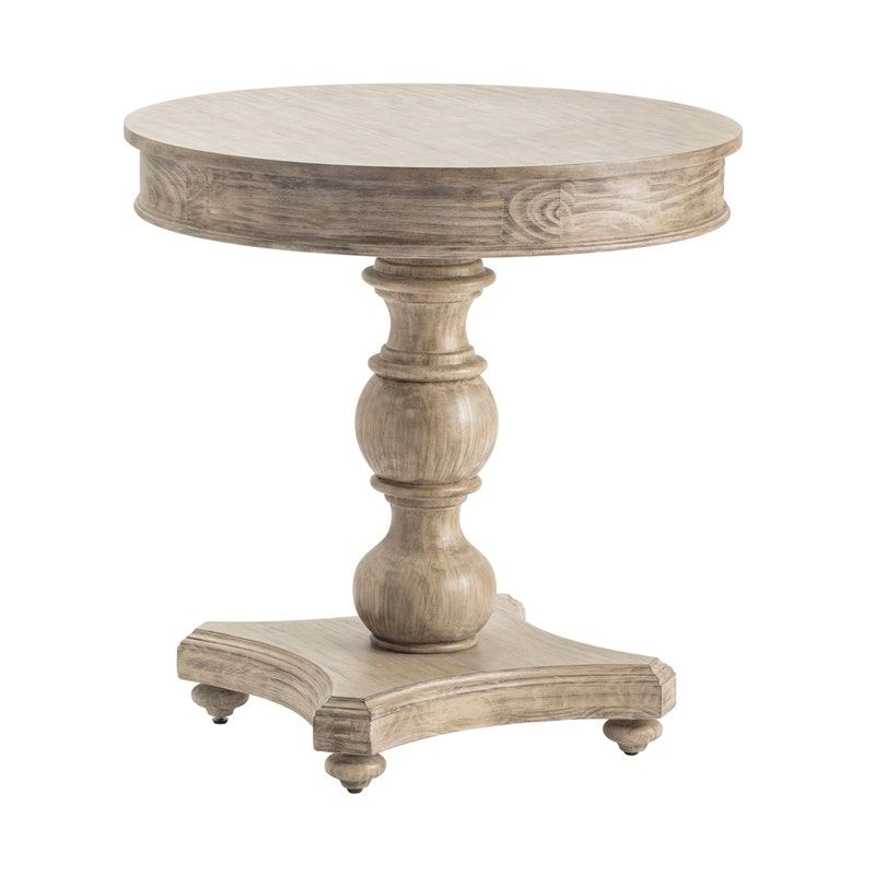 Hawthorne Round Pedestal End Table - Thumbnail 5