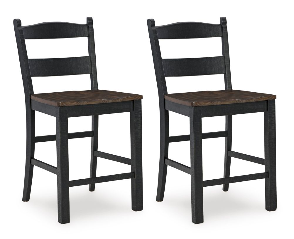 Valebeck Counter Height Stool - Black/Brown - (D546-724) Valebeck Counter Height Stool - Black/Brown - (D546-724)