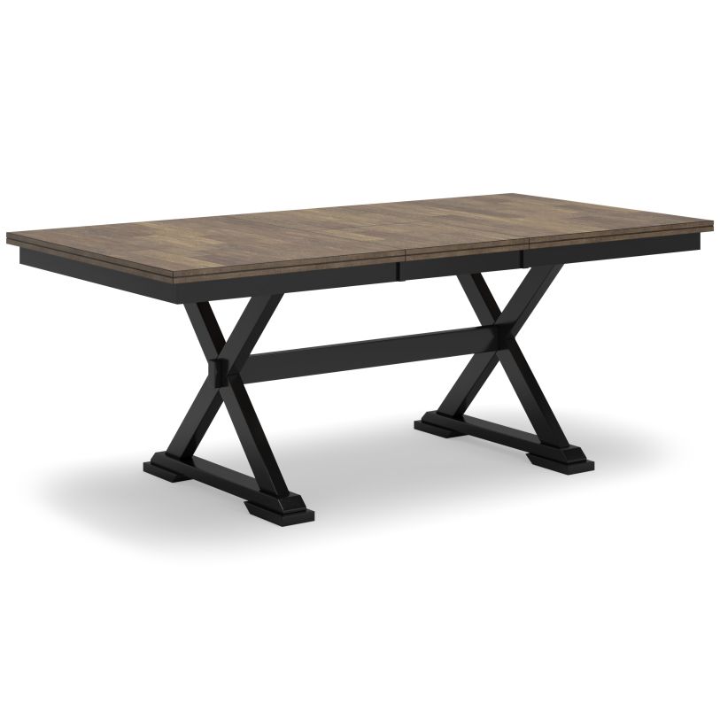 Wildenauer Dining Extension Table - Brown/Black - (D634-35) Wildenauer Dining Extension Table - Brown/Black - (D634-35)