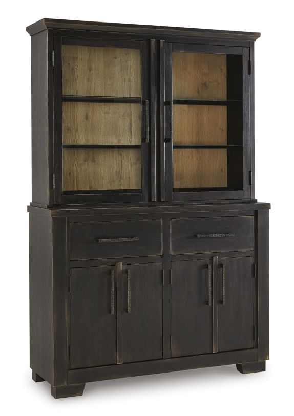 Galliden Buffet & Hutch - Black/Brown - (D841D3) Galliden Buffet & Hutch - Black/Brown - (D841D3)