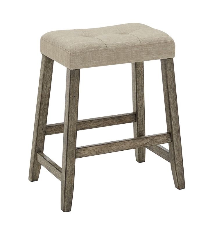 Large image Progressive Township Upholstered Counter Stool (Set of 2) in Smokey Oak D847-64