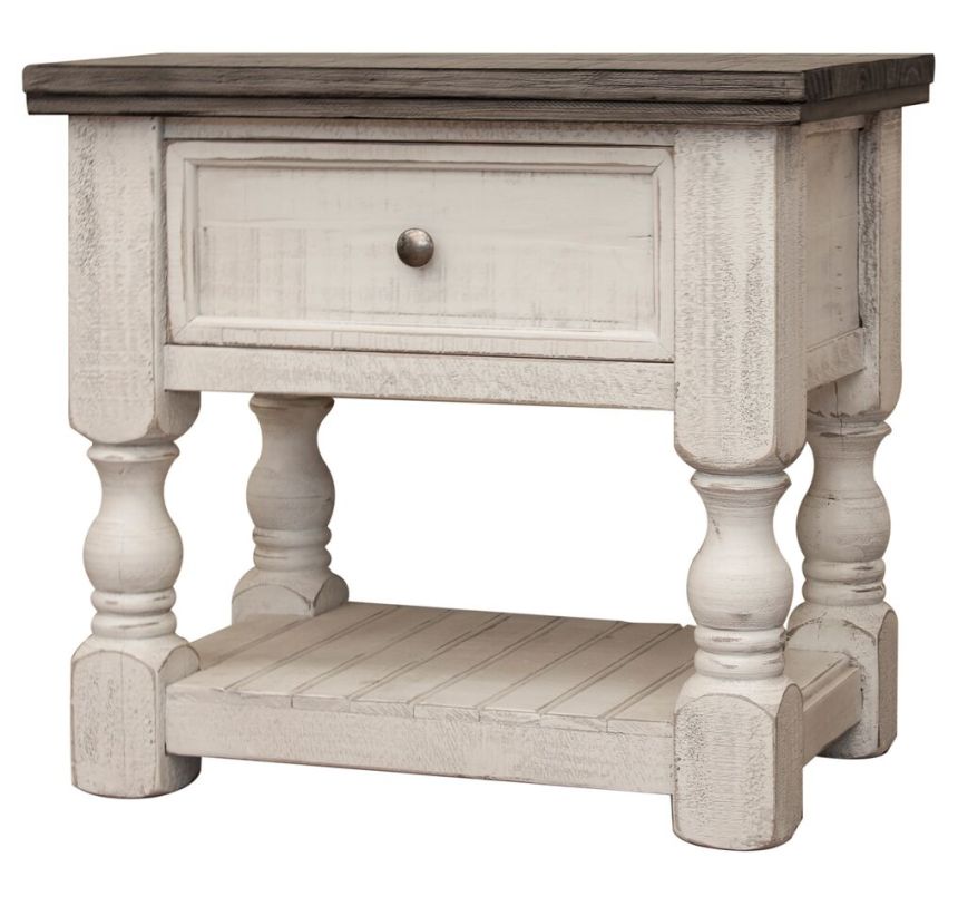 Large image IFD Stone 1 Drawer Nightstand in Antique White IFD4690NTS